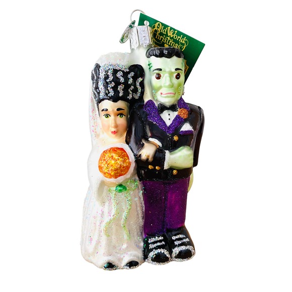 Old World Christmas Frankenstein and Bride Ornament - Picture 2 of 5